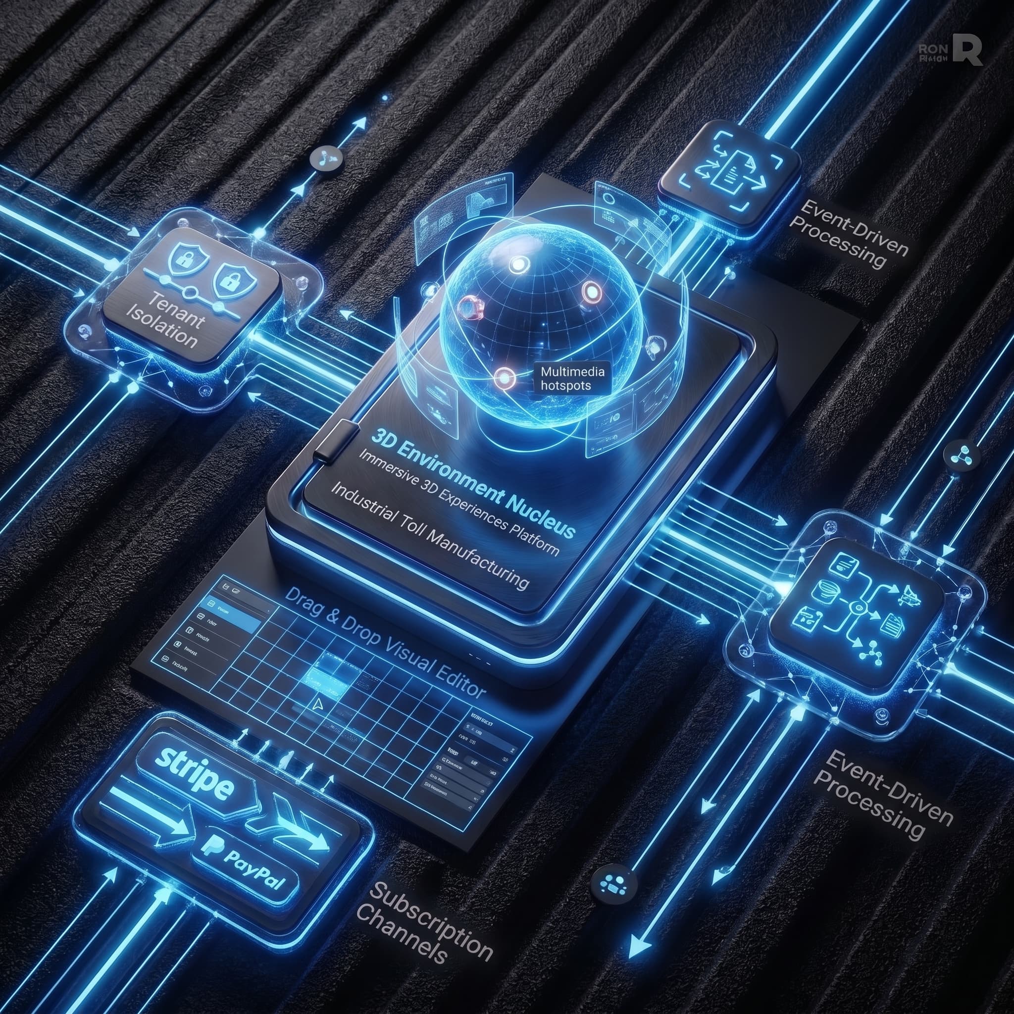 Plataforma SaaS Inmersiva · Plataforma SaaS multi-tenant para experiencias 3D inmersivas